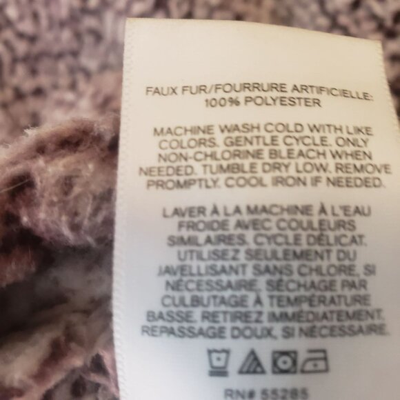 Express One Eleven Faux Fur Jacket Womens Size Small Cozy Sherpa Zip Up - Picture 5 of 9